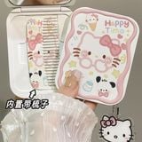 Gương kèm lược Hello Kitty hình nhí