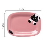 Set bát đĩa mèo đen đốm