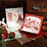 Thiệp hoa nổi nhiều lớp