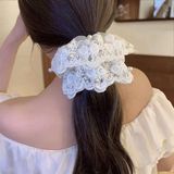Scrunchies voan ren đính ngọc