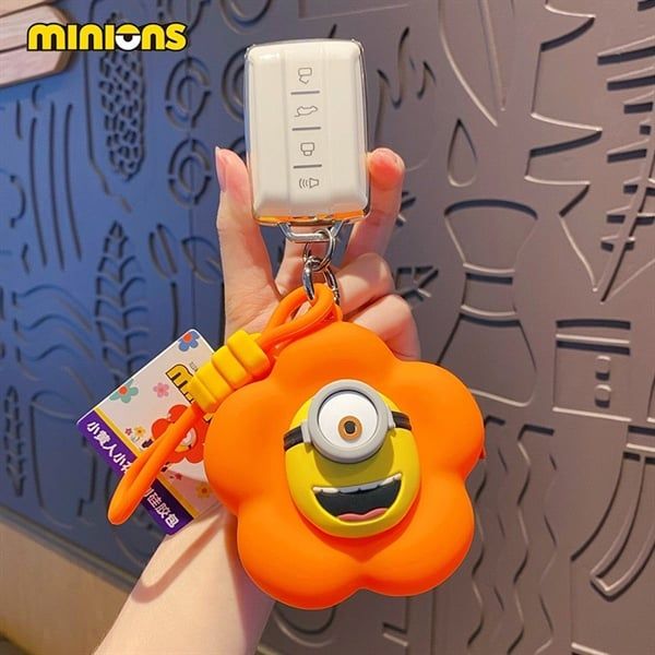 Ví móc khoá Minions bông hoa