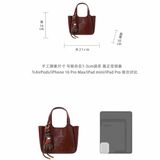 Túi Chio2nd da mềm charm thỏ nâu
