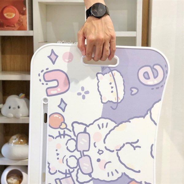 BÀN GỖ GẬP MÈO TÍM