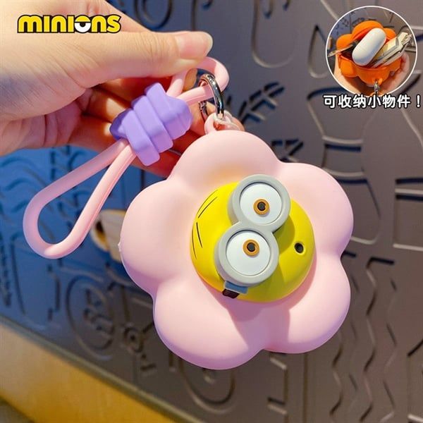 Ví móc khoá Minions bông hoa