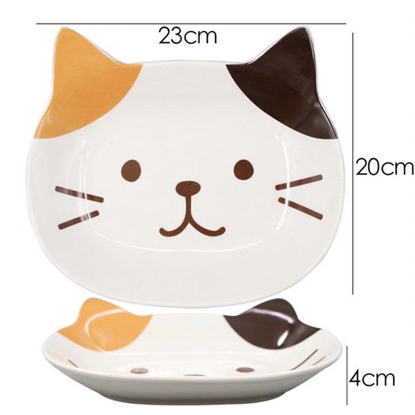 Đĩa sứ mèo Fuku Nyanko 23cm