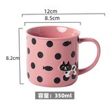 Set bát đĩa mèo đen đốm