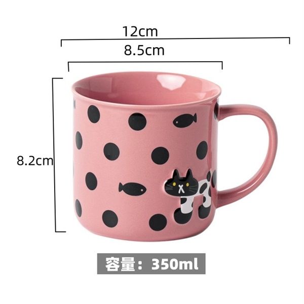 Set bát đĩa mèo đen đốm