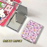 Gương gập bọc da Hello Kitty