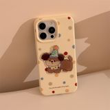Ốp cún nổi mũ sinh nhật + dây charm