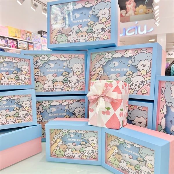 Hộp quà thú Have Fun layer 3D