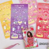 Sticker tulip thỏ lấp lánh