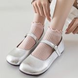 Tất The TeaLife gân sọc cổ nhún bèo