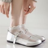 Tất The TeaLife gân sọc cổ nhún bèo