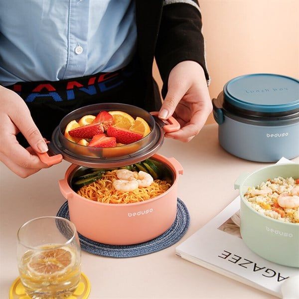 Hộp cơm Beduso ngăn lửng 1080ml