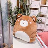 Set gối kèm chăn gấu mặt xị