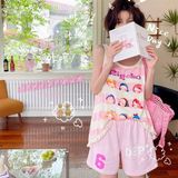 Bộ ngủ Gill Aimar ba lỗ 9 bé gái kẻ ngang