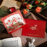 Thiệp hoa nổi nhiều lớp