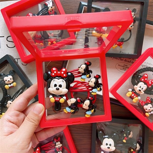 Hộp kẹp chun Mickey chibi 5 chi tiết
