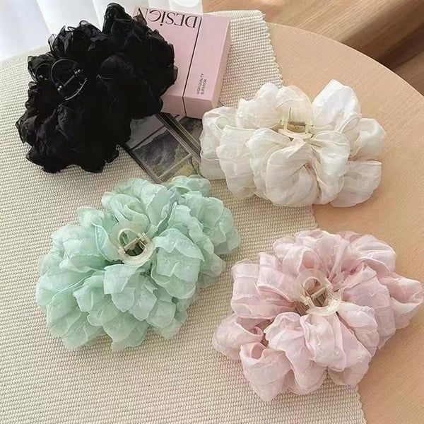 Kẹp càng cua voan phồng nếp to