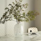 Lọ hoa thuỷ tinh bầu dục loang trắng 30cm