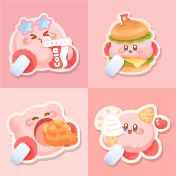 Lót chuột Kirby đồ ăn nhanh