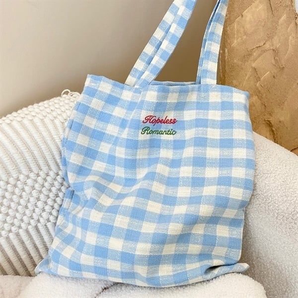 Túi tote caro nơ Romantic