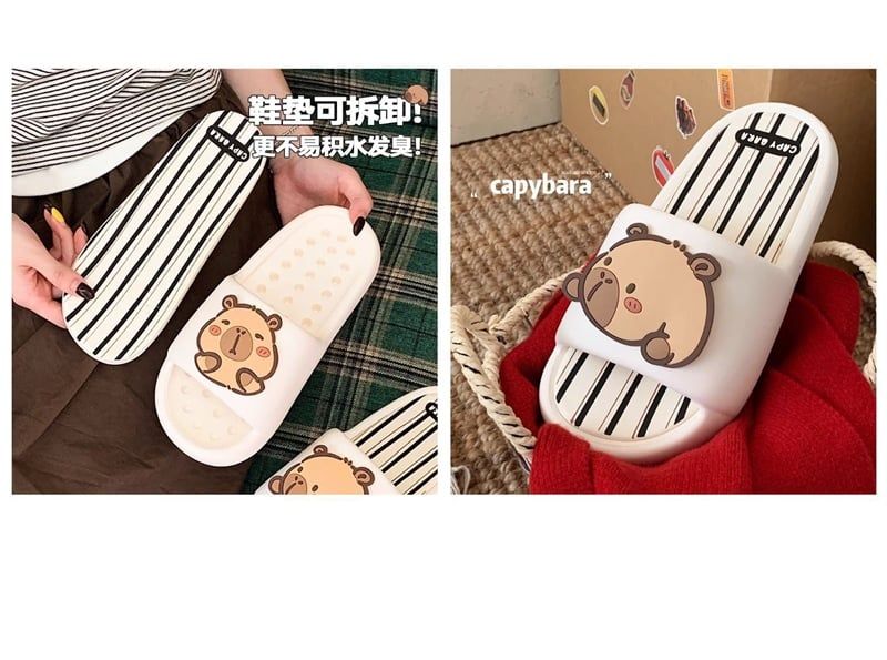 Dép Capybara đế sọc