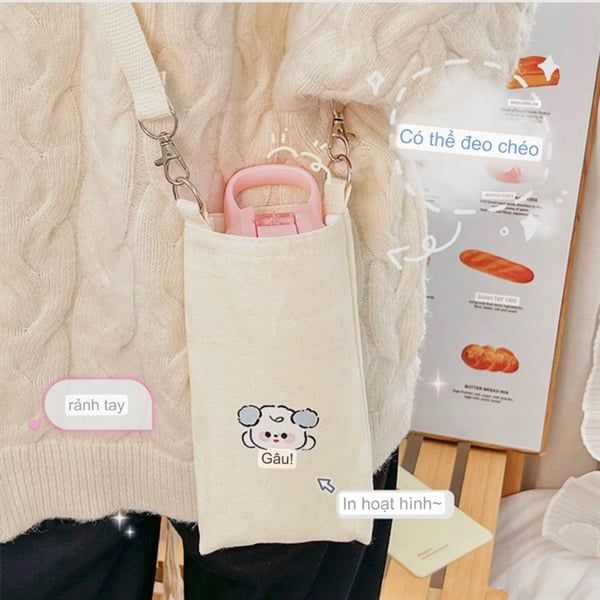 Túi đựng cốc hình thú chibi