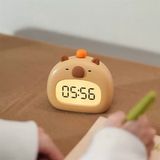 Đồng hồ đèn ngủ thú đội trái cây