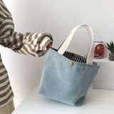 Túi nhung gân sọc mini