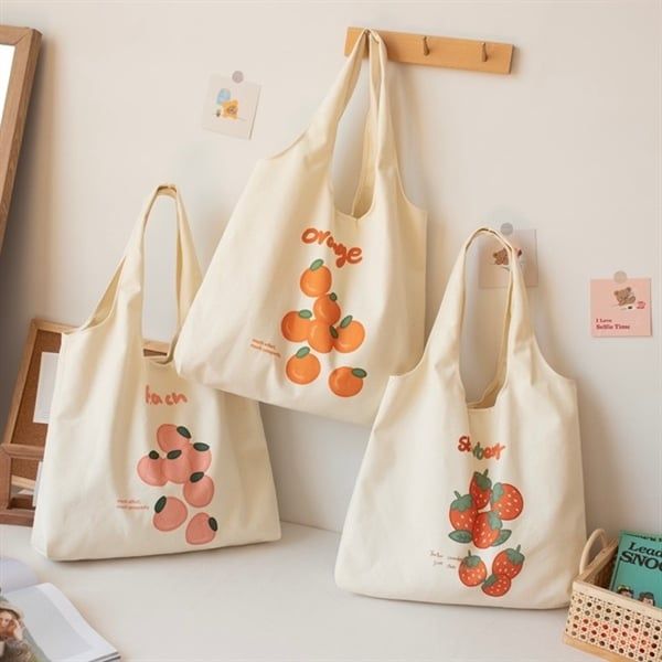 Túi tote quả đào