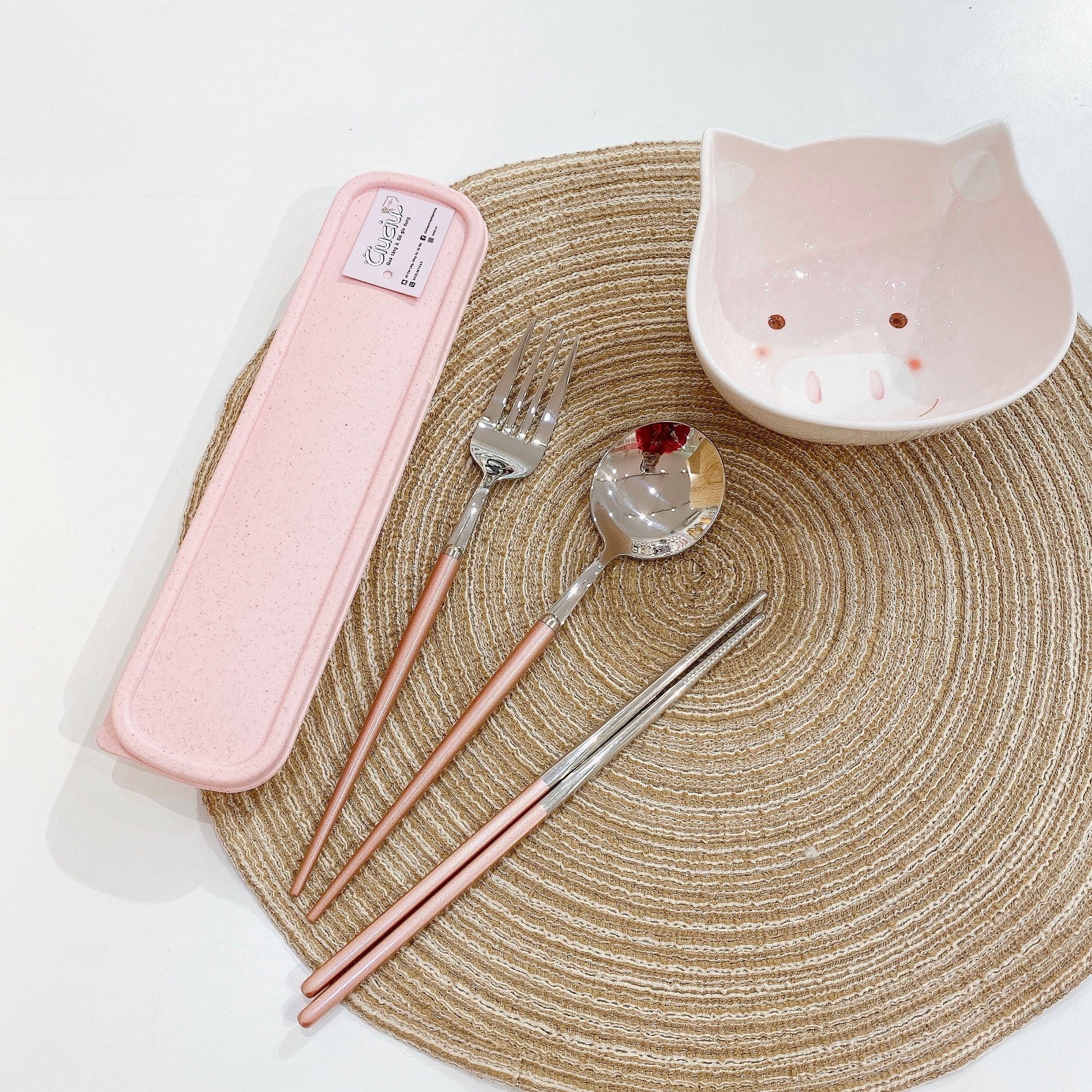 Set ăn cao cấp thìa+đũa+dĩa