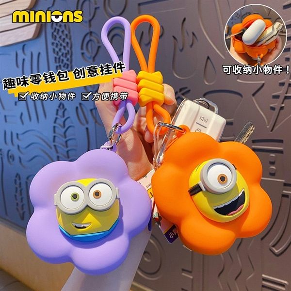 Ví móc khoá Minions bông hoa