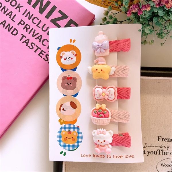 Set 5 kẹp thú dễ thương bọc vải ChooChoo