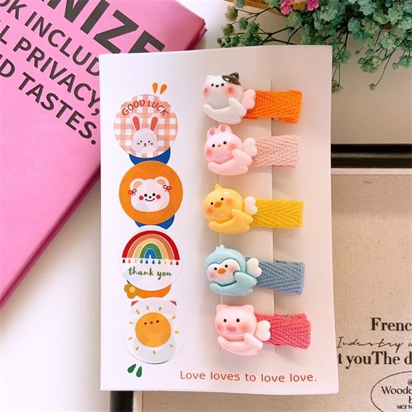 Set 5 kẹp thú dễ thương bọc vải ChooChoo