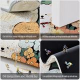 Thảm nhựa xoắn cửa ra vào 2 cún Shiba 45x75cm