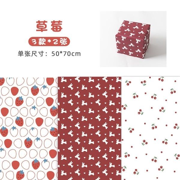 Set giấy gói RosyPosy 6 tờ 50x70cm