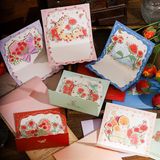 Thiệp hoa nổi nhiều lớp