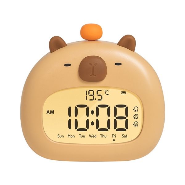 Đồng hồ đèn ngủ thú đội trái cây