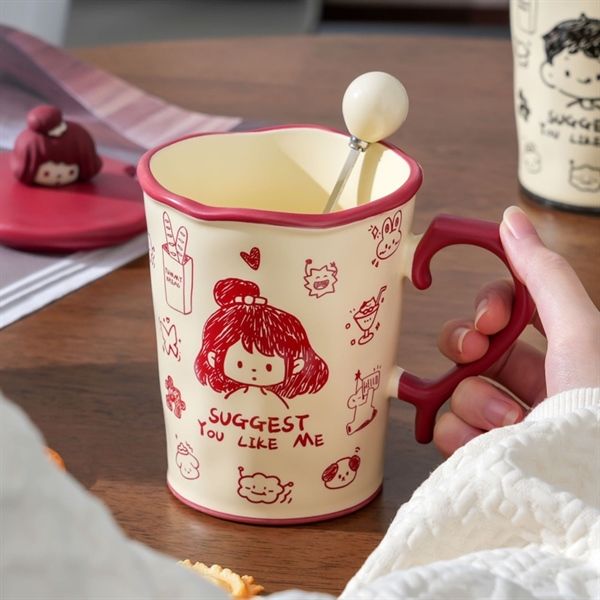 Cốc sứ Suggest nắp chibi 480ml