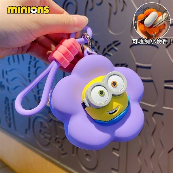 Ví móc khoá Minions bông hoa