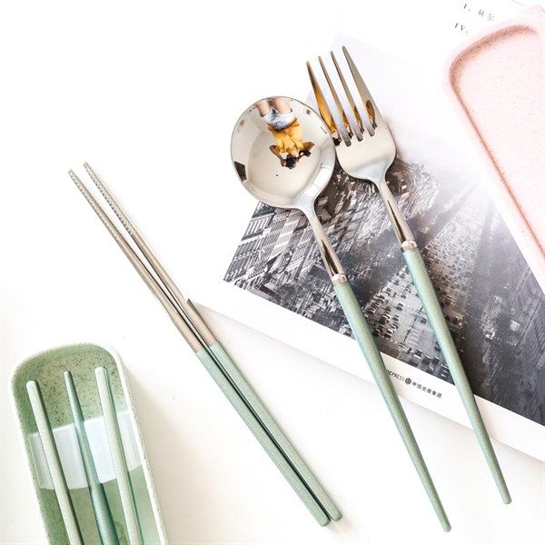 Set ăn cao cấp thìa+đũa+dĩa