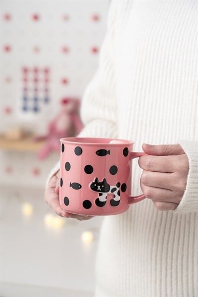 Set bát đĩa mèo đen đốm