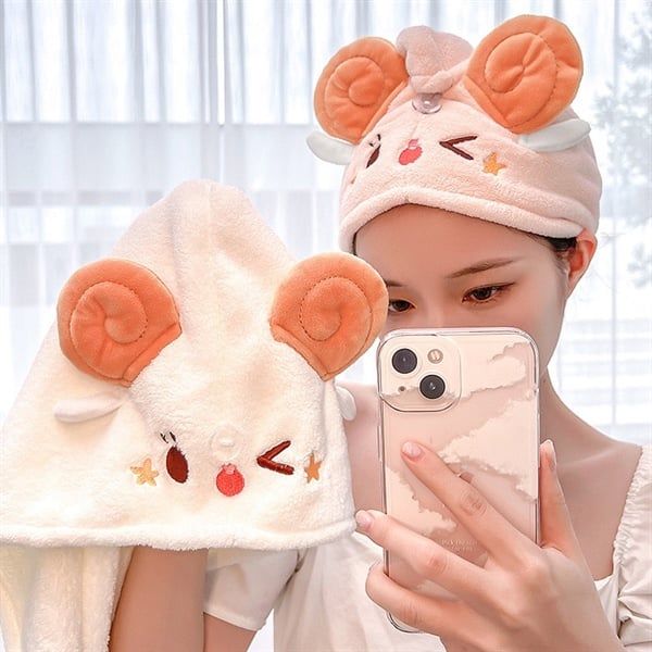 Mũ tắm bông cừu dễ thương