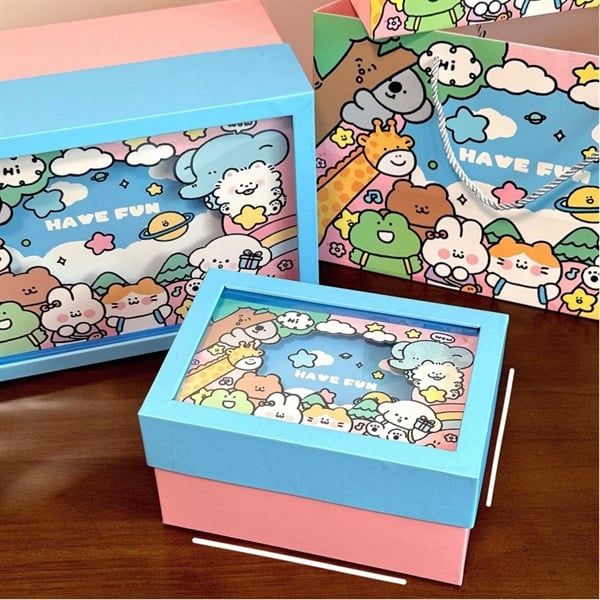 Hộp quà thú Have Fun layer 3D