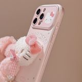 Ốp Hello Kitty bông nổi nơ caro