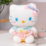 Hello Kitty bông váy xanh nơ vàng 30cm