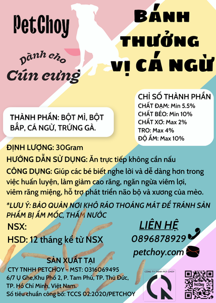 Bánh Thưởng cho chó vị cá ngừ 100g