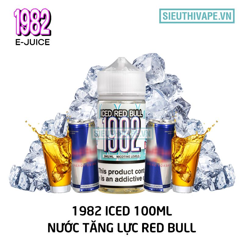  1982 Iced Red Bull 100ml - Tinh Dầu Vape Chính Hãng 