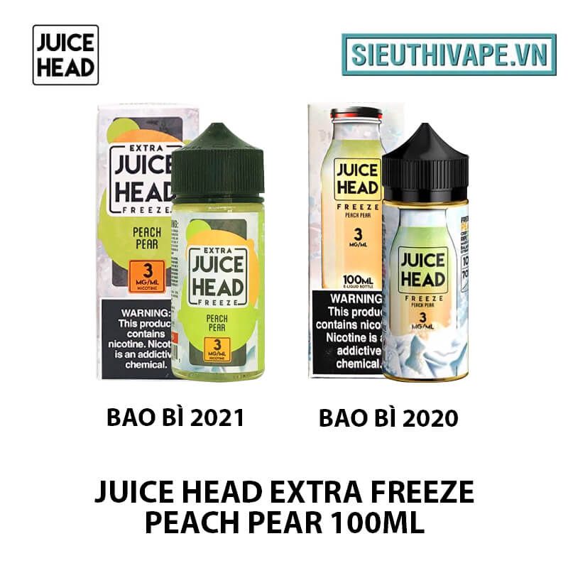 Juice Head Extra Freeze Peach Pear 100ml - Tinh Dầu Vape Mỹ